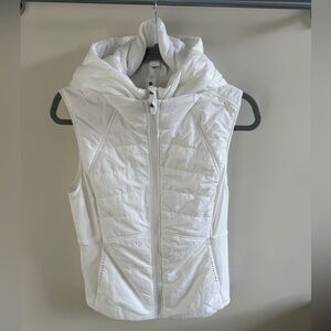 Women's White Hooded Vest